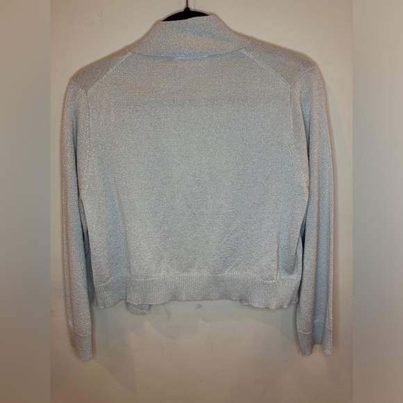 Calvin Klein silver women’s shawl, perfect for Holiday dress cover, size large - Picture 5 of 5